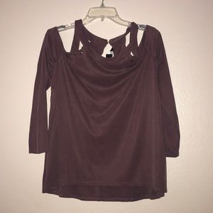 Maroon top